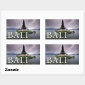 Ulun Danu Temple | Bali, Indonesien Rechteckiger Aufkleber (Blatt)