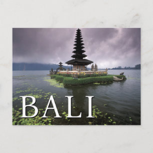 Ulun Danu Temple Bali, Indonesien Vielen Dank Postkarte