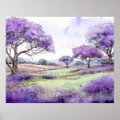 Ulupalakua Jacaranda-Bäume Poster (Vorne)