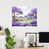 Ulupalakua Jacaranda-Bäume Poster (Heimbüro)