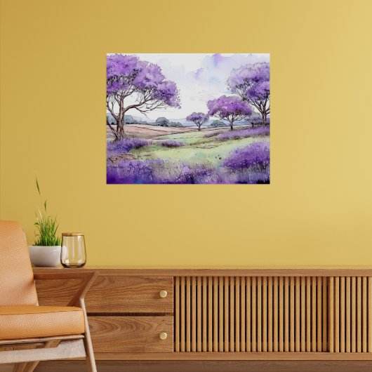 Ulupalakua Jacaranda-Bäume Poster (Wohnzimmer 2)