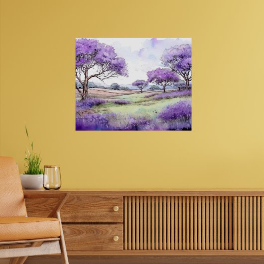 Ulupalakua Jacaranda Trees Poster (Wohnzimmer 2)
