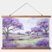 Ulupalakua Jacaranda Trees Wandteppich Mit Holzrahmen (Vorne)