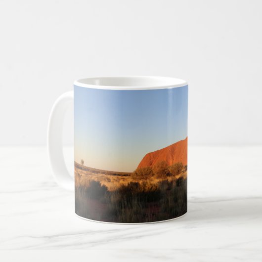 Uluru am Sonnenuntergang im Juli Kaffeetasse (Vorderseite Links)