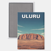 Uluru Australia Travel Magnet (Vorderseite/Rückseite)