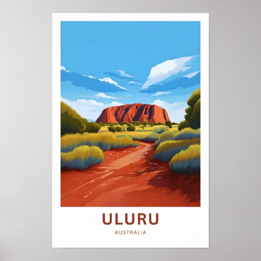 Uluru Australia Travel Print Poster (Vorne)
