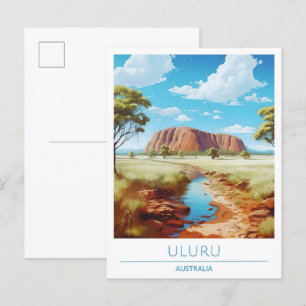 Uluru Australien Italien Vintage Reise Postkarte