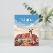 Uluru Australien Postkarte (Stehend Vorderseite)