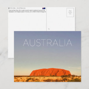 Uluru, Australien Reise-Postkarte Postkarte