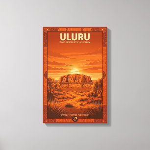 Uluru Australien Reiseplakat Leinwanddruck