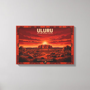 Uluru Australien Reiseplakat - Northern Territory Leinwanddruck