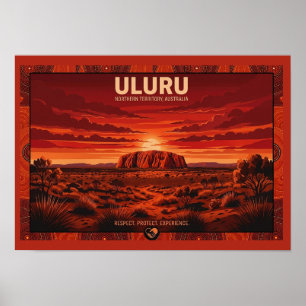 Uluru Australien Reiseplakat - Northern Territory Poster