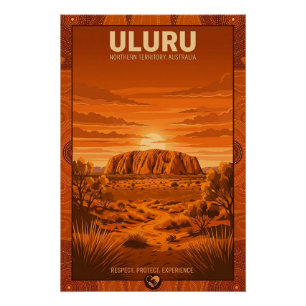 Uluru Australien Reiseplakat Poster