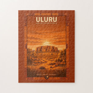Uluru Australien Reiseplakat Puzzle