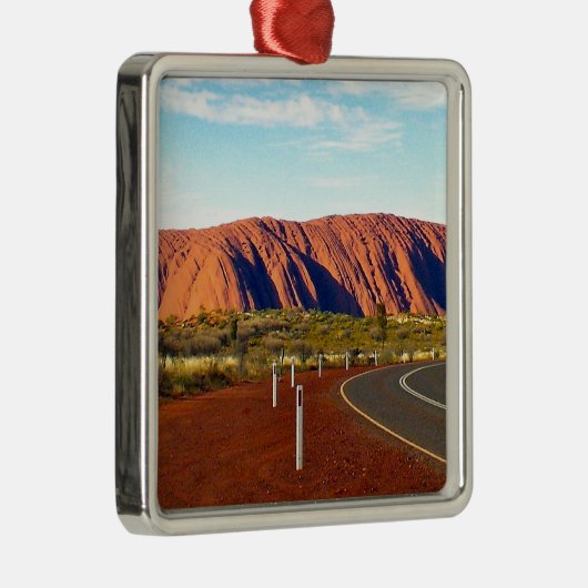 Uluru/Ayers Felsen - Australien Silbernes Ornament (Rechts)