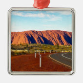 Uluru/Ayers Felsen - Australien Silbernes Ornament (Vorne)