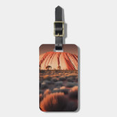 Uluru "Ayers Rock" Australia Oil Paint, Gepäckanhänger (Vorderseite vertikal)
