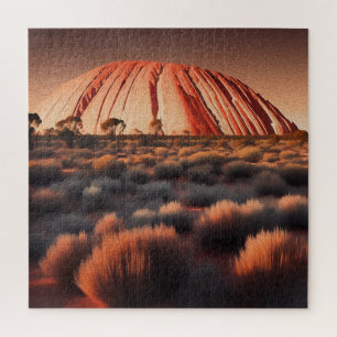 Uluru "Ayers Rock" Australia Oil Paint, Puzzle