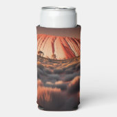 Uluru "Ayers Rock" Australia Oil Paint, Selters Dosenkühler (Seltzer Vorderseite)