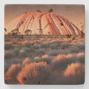 Uluru "Ayers Rock" Australia Oil Paint, Steinuntersetzer