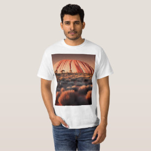Uluru "Ayers Rock" Australia Oil Paint, T-Shirt