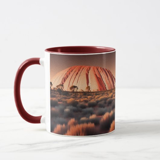 Uluru "Ayers Rock" Australia Oil Paint, Tasse (Links)