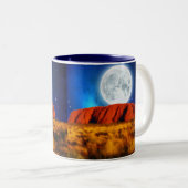 ULURU Ayer's Rock Australian Outback Art Zweifarbige Tasse (VorderseiteRechts)