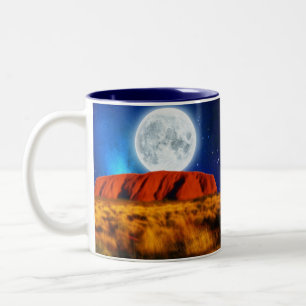 ULURU Ayer's Rock Australian Outback Art Zweifarbige Tasse