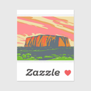 Uluru Ayers Rock in Australien Aufkleber