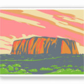 Uluru Ayers Rock in Australien Aufkleber (Vorderseite)
