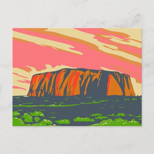 Uluru Ayers Rock in Australien Postkarte (Vorderseite)