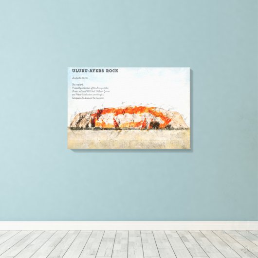 Uluru, Ayers Rock Leinwanddruck (Insitu (Holzboden))