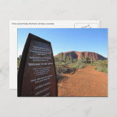 Uluru-Begrüßung Postkarte (Vorne/Hinten)