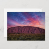 Uluru bei Sunset Postkarte (Vorne/Hinten)