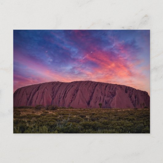 Uluru bei Sunset Postkarte (Vorderseite)