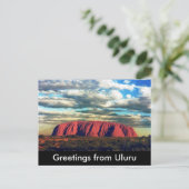 Uluru Grüße Postkarte (Stehend Vorderseite)