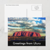 Uluru Grüße Postkarte (Vorne/Hinten)