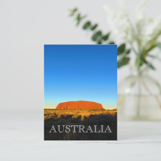Uluru-Himmel blau Postkarte (Stehend Vorderseite)