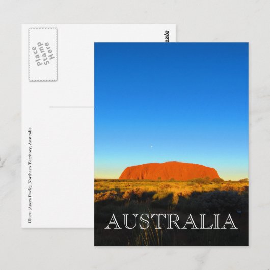 Uluru-Himmel blau Postkarte (Vorne/Hinten)