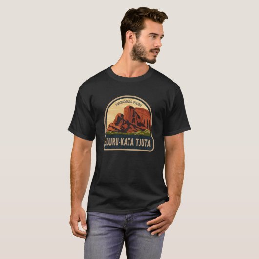 Uluru-Kata Tjuta Nationalpark Australien Emblem T-Shirt (Vorne ganz)