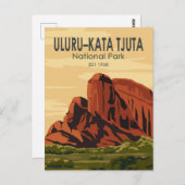 Uluru-Kata Tjuta Nationalpark Australien Vintag Postkarte (Vorne/Hinten)