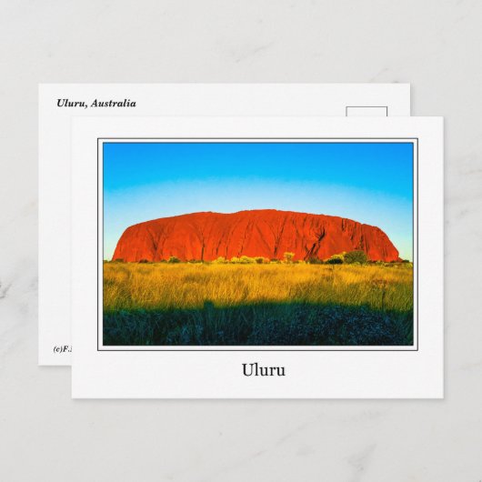 Uluru Postcard Postkarte (Vorne/Hinten)