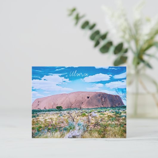 Uluru Sonnenaufgang Zentralaustralien Reise Postkarte (Stehend Vorderseite)