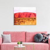 Uluru Sonnenuntergang Zentralaustralien Reise Leinwanddruck (Insitu (Wohnzimmer))