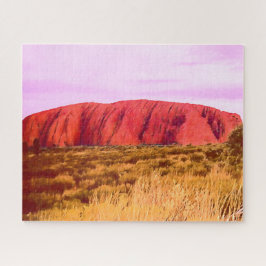 Uluru Sonnenuntergang Zentralaustralien Reise Puzzle