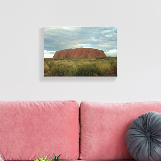 Uluru Stretched Canvas Print Leinwanddruck (Insitu (Wohnzimmer))