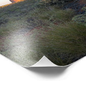 Uluru Sunrise und Wüstenflora Fotodruck (Ecke)