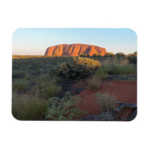 Uluru Sunrise und Wüstenflora Magnet