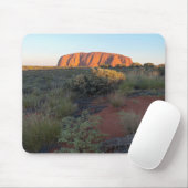 Uluru Sunrise und Wüstenflora Mousepad (Mit Mouse)