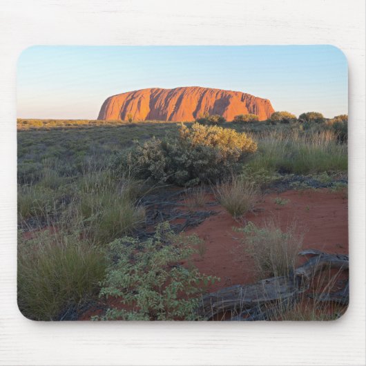 Uluru Sunrise und Wüstenflora Mousepad (Vorne)